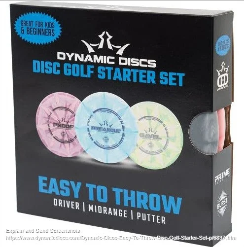 Dynamic Discs Easy to Throw Disc Golf Starter Pack