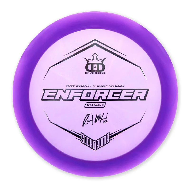 Dynamic Discs Lucid Ice Enforcer - Ricky Wysocki Sockibomb Stamp