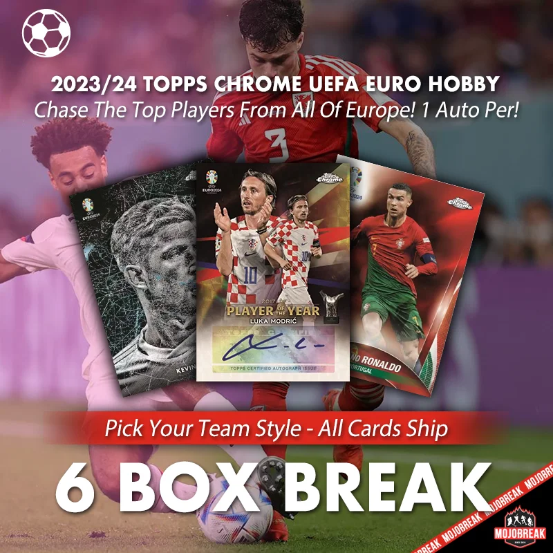 2023/24 Topps UEFA Euro Chrome Soccer Hobby 6 Box Pick Your Team #3