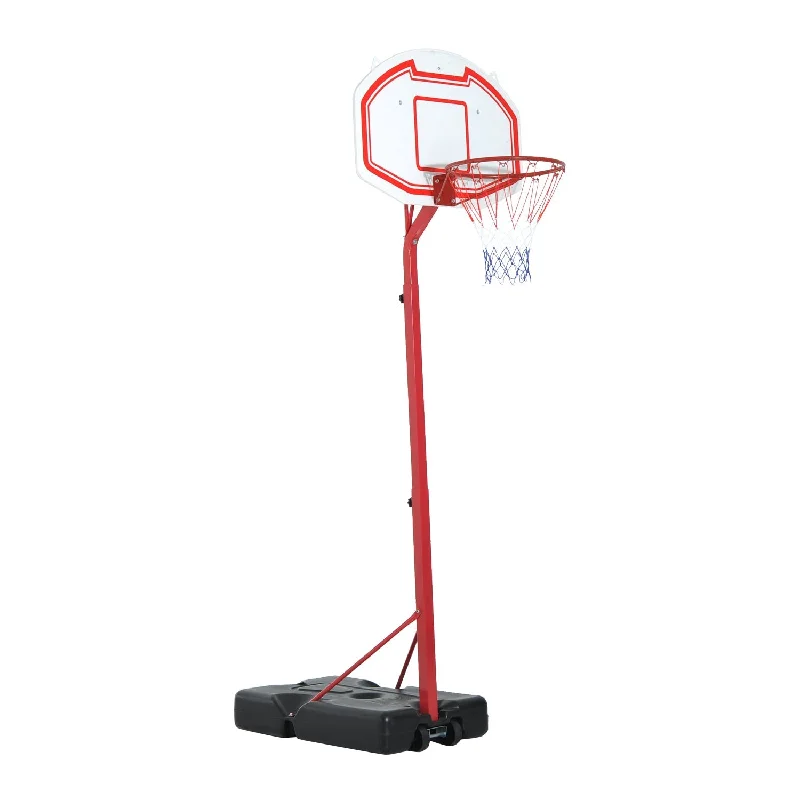 Basketball Stand Net Hoop Backboard Portable 260-310cm Height Adjustable with Wheels for Kids Adults Sports Fun