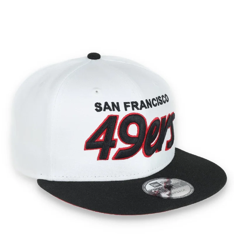 SAN FRANCISCO 49ERS NEW ERA 9FIFTY SNAPBACK-WHT/BLK/SCAR