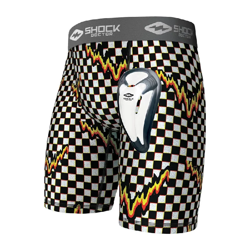 Checker Core Compression Short with Bio-Flex Cup