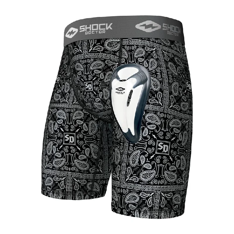 Paisley Black Core Compression Short with Bio-Flex Cup