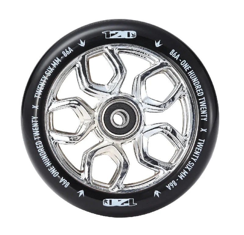 Envy Scooter Wheel Lambo 120mm -  Chrome/Black (Pair)