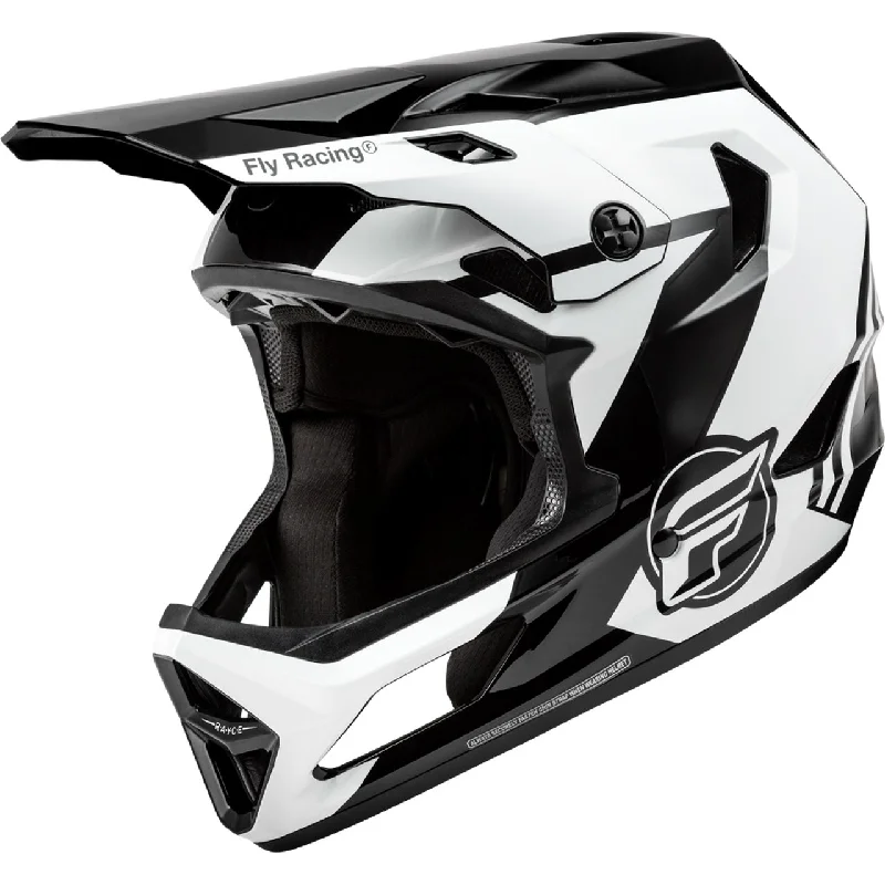 Fly Racing Rayce (2024) Full Face Helmet - Black/White/Grey