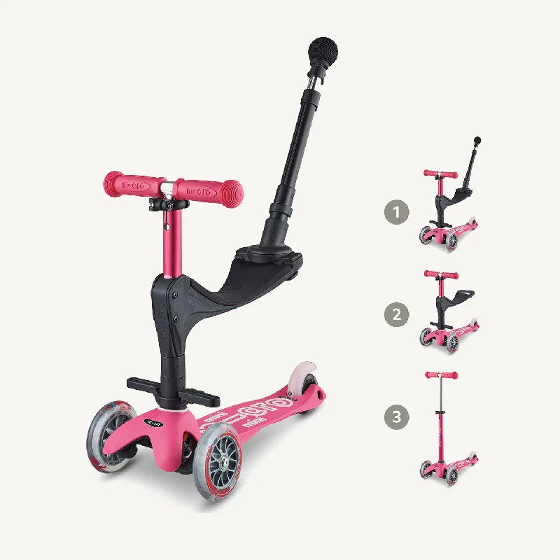 Micro Scooters Mini Micro 3in1 Deluxe Push Along Scooter - Pink