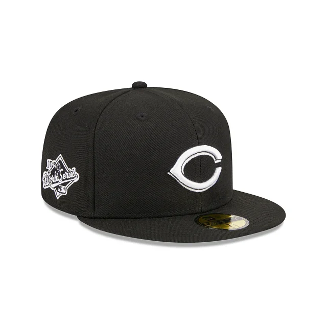 NEW ERA CINCINNATI REDS  1990 WORLD SERIES SIDE PATCH FITTED 59FIFTY-BLK/WHI