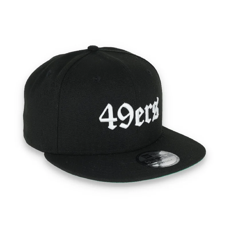 NEW ERA SAN FRANCISCO 49ERS GOTHIC SCRIPT NEW ERA 9FIFTY SNAPBACK-BLK/WHITE