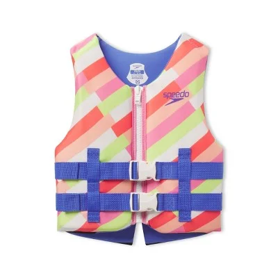 New - Speedo Youth PFD Life Jacket Vest - Pink Parasol