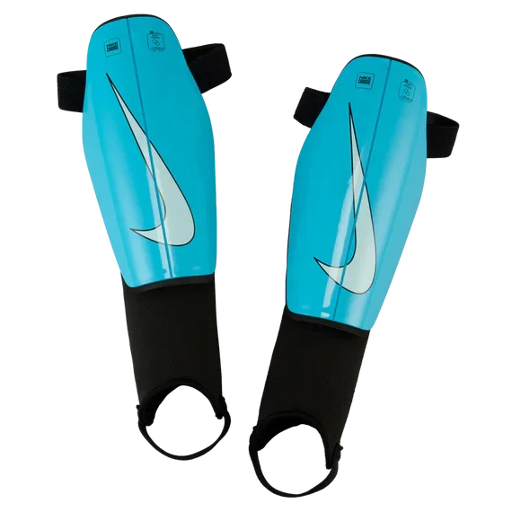 Nike Charge Kids' Soccer Shin Guards BLUE FURY/BLACK/GLACIER BLUE