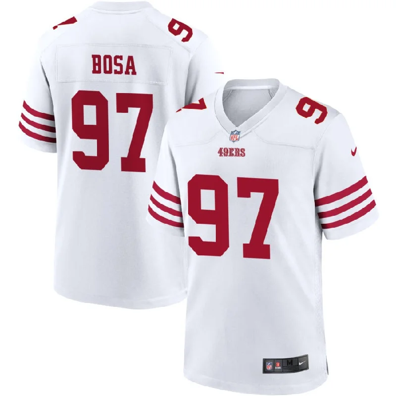 Nike Men's San Francisco 49ers Bosa #97 Vapor Limited Jersey– White