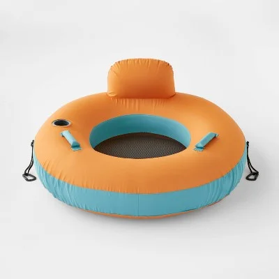 Open Box - 45" River Tube with Fabric Cover and Cup Holder - Embark