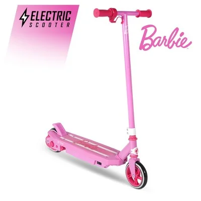 Open Box - Hyper Toys Barbie Jammer Kids' Electric Battery Powered Scooter 12 Volt