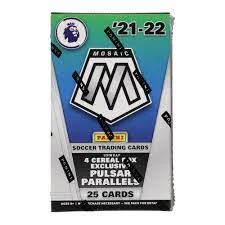 Panini 2021-22 Mosaic Premier League Soccer Cereal Box