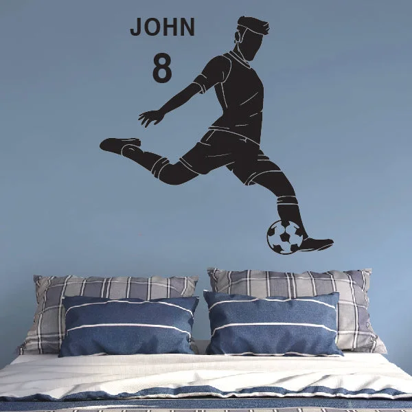 Soccer Player Kick Wall Sticker