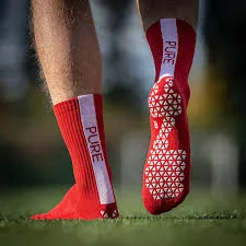 PURE GRIP SOCKS PRO- RED