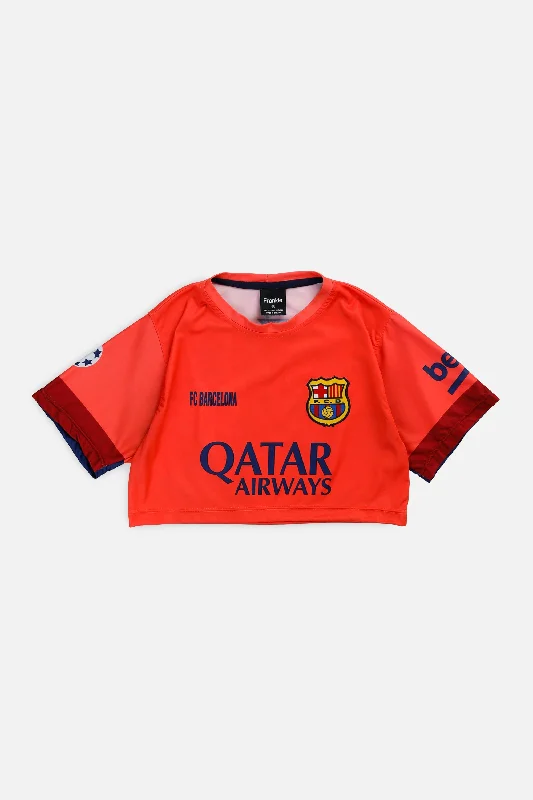 Rework Crop Barcelona Soccer Jersey - XS