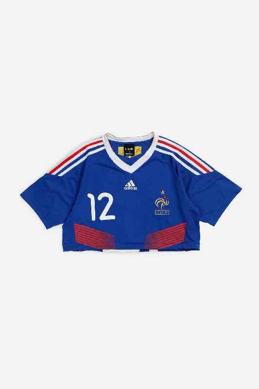 Rework Crop France Soccer Jersey - M