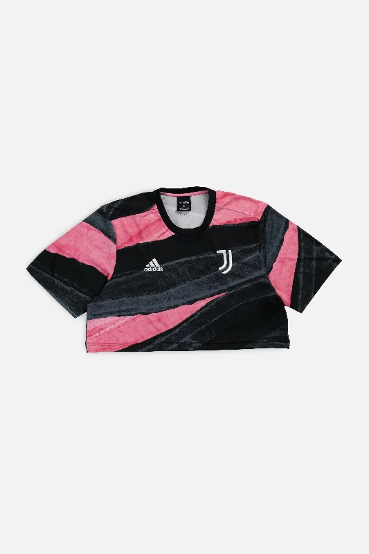 Rework Crop Juventus Soccer Jersey - XL