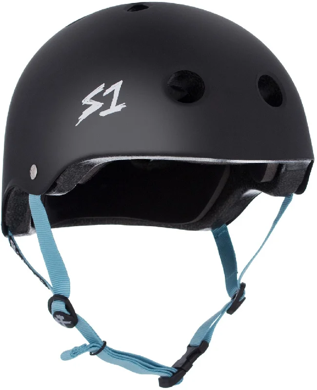 S1 Lifer Helmet - Black Matte/Light Blue Straps - Undialed LIT Collab