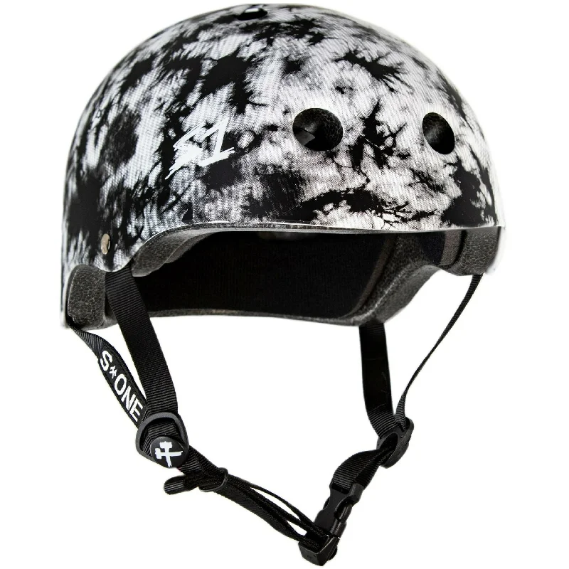 S1 Lifer Helmet - Black and White Tie-Dye Matte