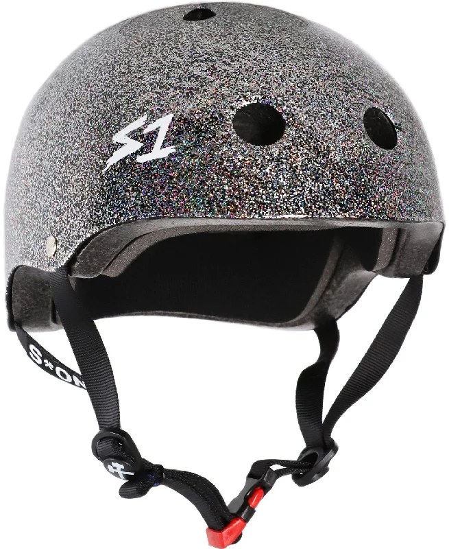 S1 Mini Lifer Helmet - Double Black Gloss Glitter