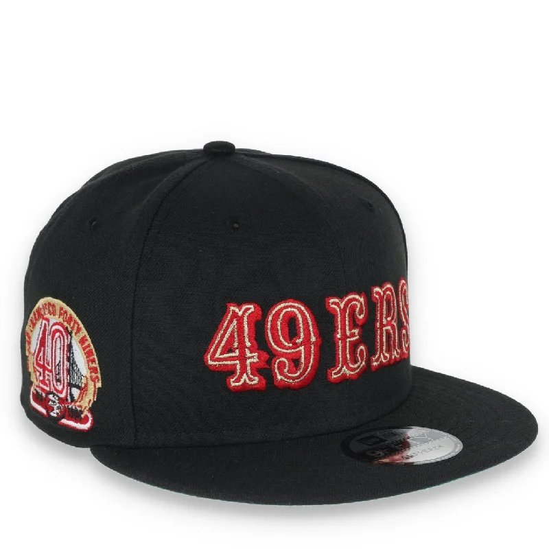 SAN FRANCISCO 49ERS 40TH ANNIVERSARY SIDE PATCH NEW ERA 9FIFTY SNAPBACK-BLACK