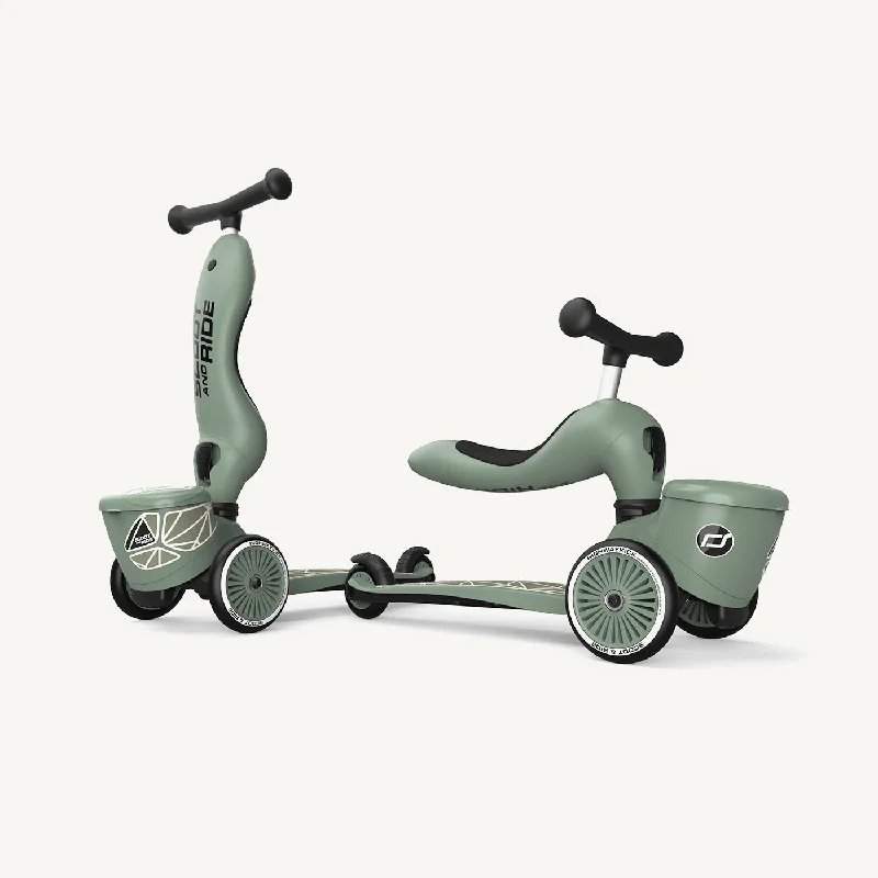 Scoot and Ride 2 in 1 Balance Bike / Scooter - Highway Kick 1 Lifestyle in Green Lines