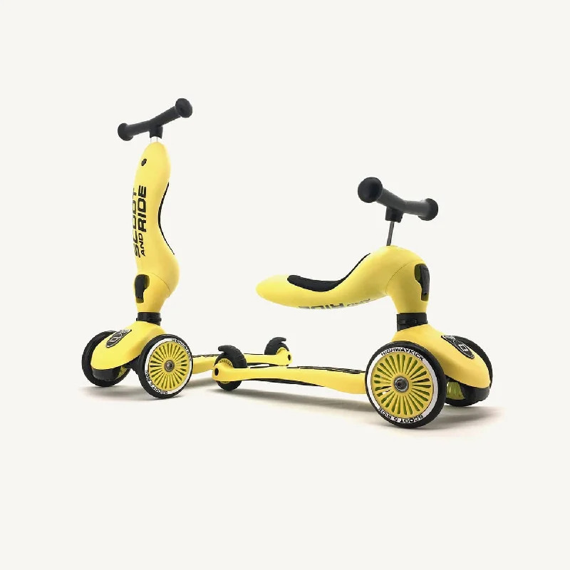 Scoot and Ride 2 in 1 Balance Bike / Scooter - Highwaykick 1 in Lemon