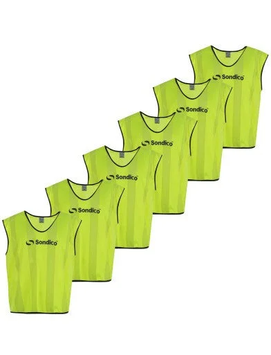 Training Bibs / Vests / Scrimmages / Pinnies - 6 pack Sondico -