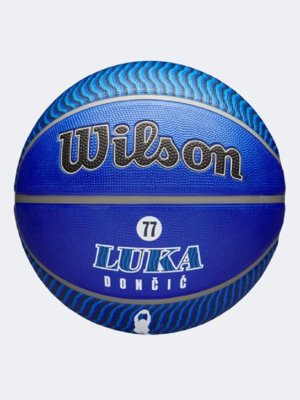 Wilson Nba Player Luka Doncic Icon Outdoor Unisex Basketball Ball Blue/Black