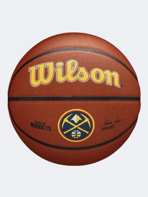 Wilson Nba Team Alliance Denver Nuggets Unisex Basketball Ball Brown/Yellow