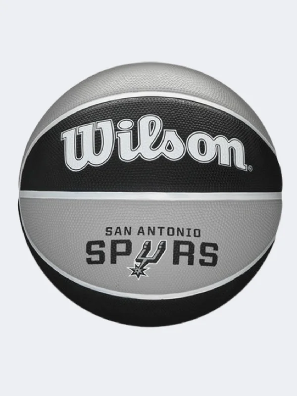 Wilson Nba Team Tribute San Antonio Spurs Unisex Basketball Ball Grey/Black